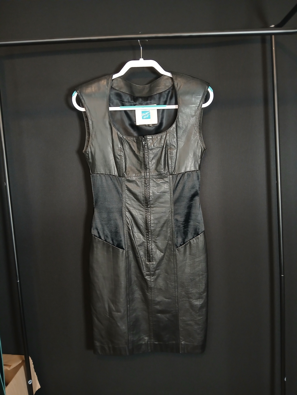 Vintage Gothic Y2K Tannery West Leather Dress Sz 6
